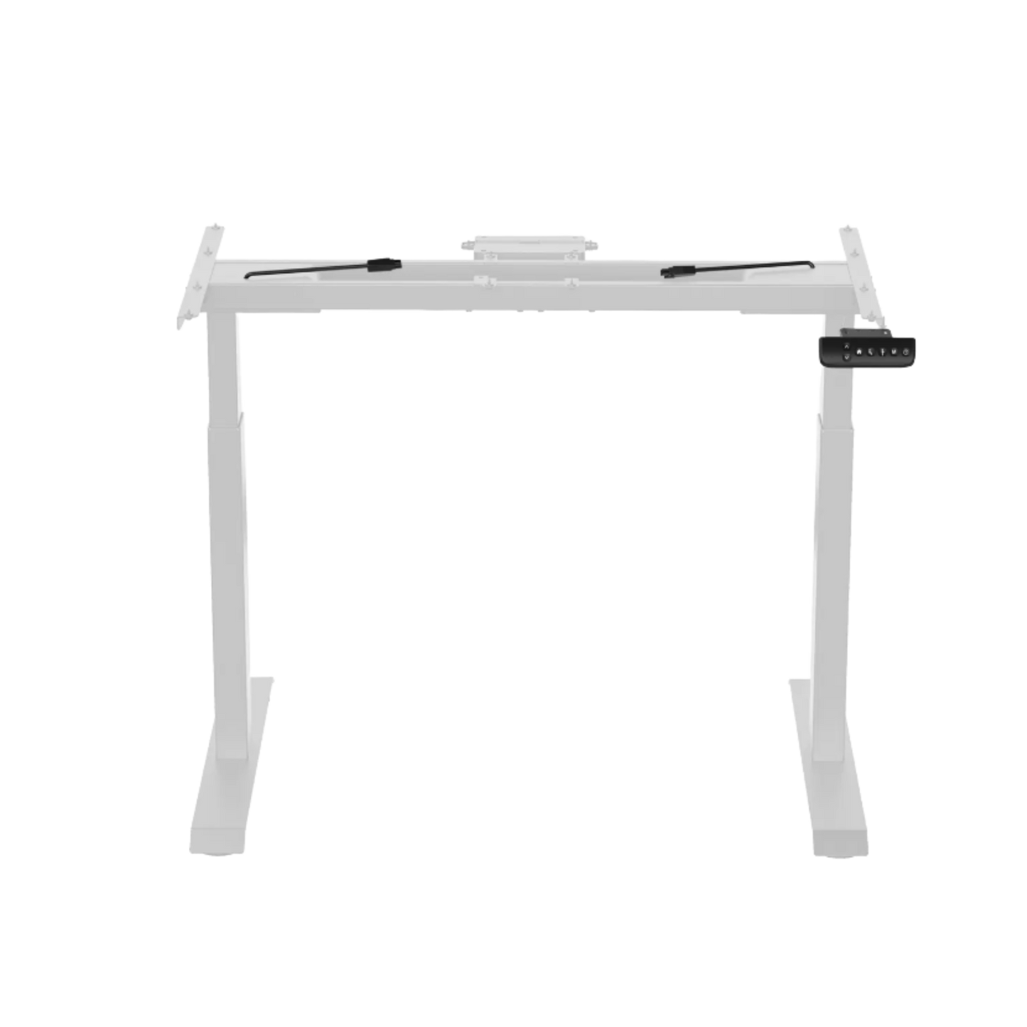 1.4 Metre Dual Motor Sit Stand Desk - White Frame & Desktop