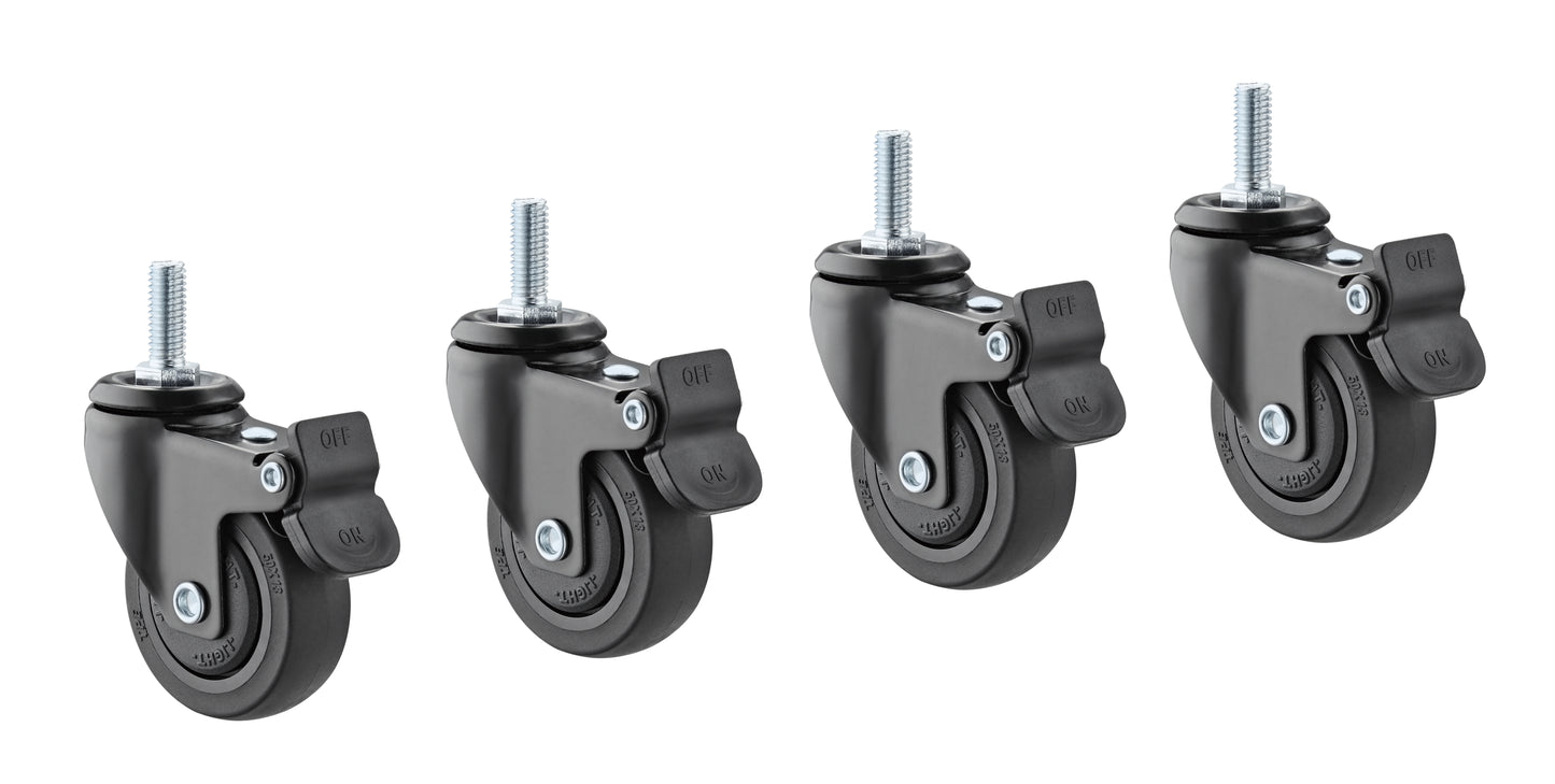 Set of 4 Castor Wheels - Suitable for 1.5 Metre Dual Motor Desk