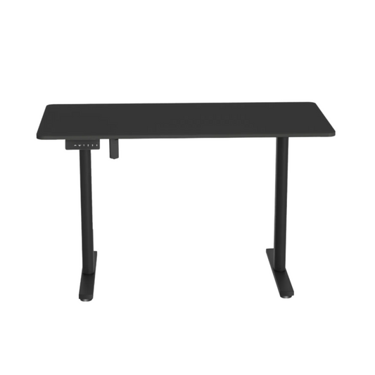 DESKIT ErgoLift Single Sit Stand Desk - Midnight Black/Black