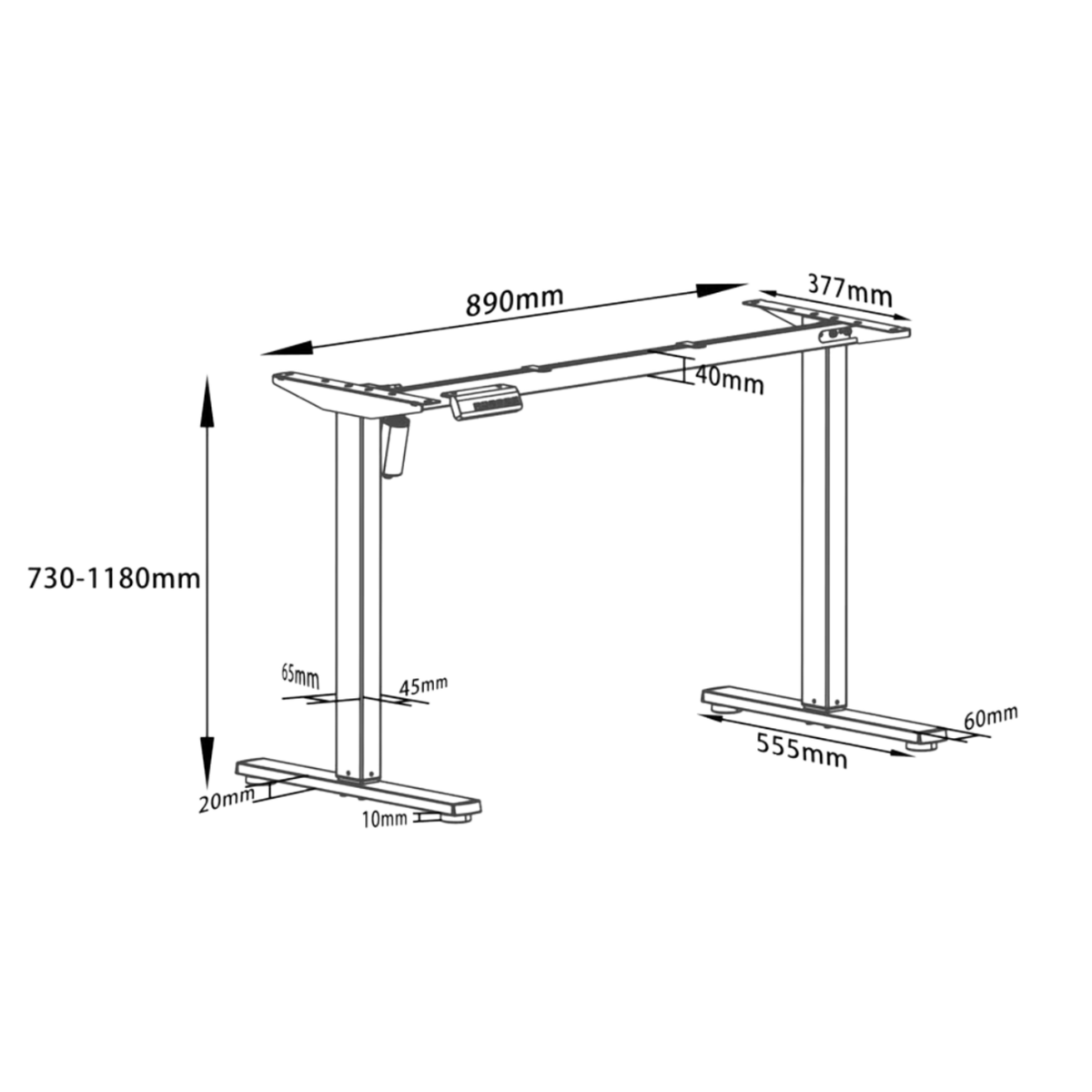Buy Single Motor Standing Desk | Affordable Sit-Stand Desk – DESKIT