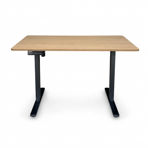 1.2 Metre Single Motor Sit Stand Desk - Walnut/Black