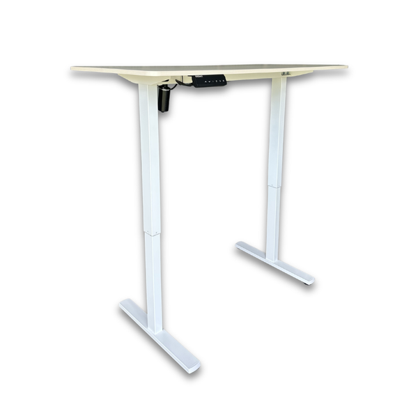 1.2 Metre Single Motor Sit Stand Desk - Maple/White