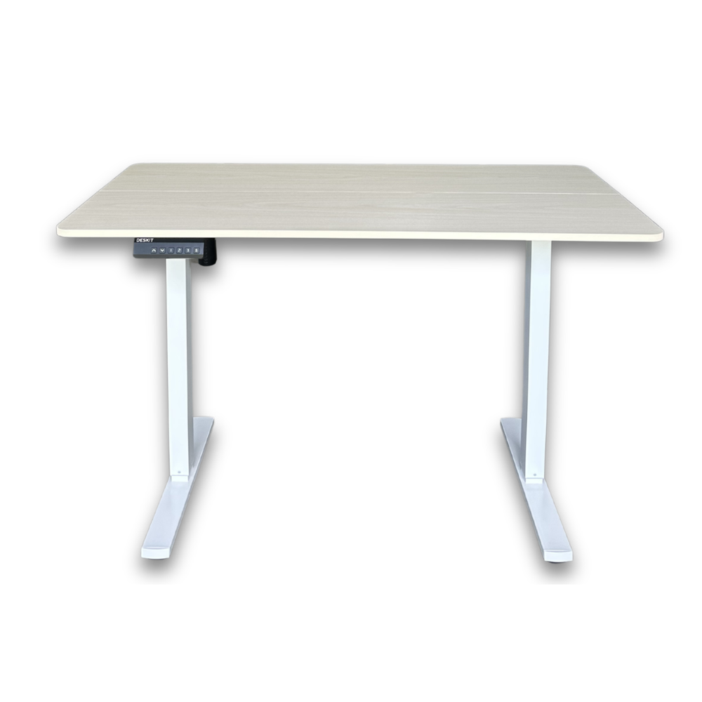 1.2 Metre Single Motor Sit Stand Desk - Maple/White