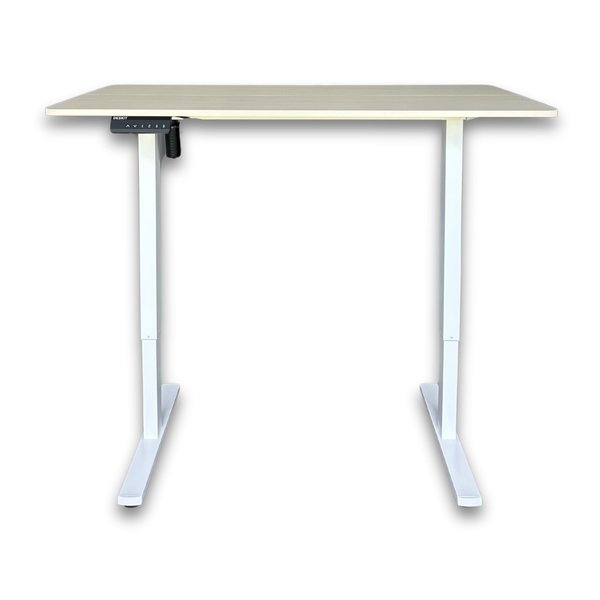 1.2 Metre Single Motor Sit Stand Desk - Maple/White