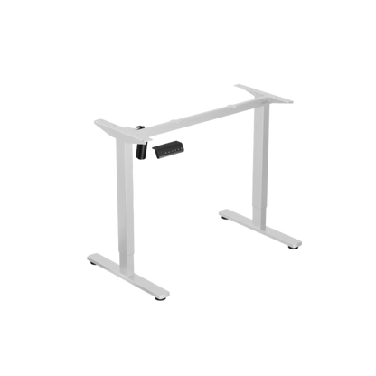 DESKIT ErgoLift Single Sit Stand Desk - Maple Breeze/White