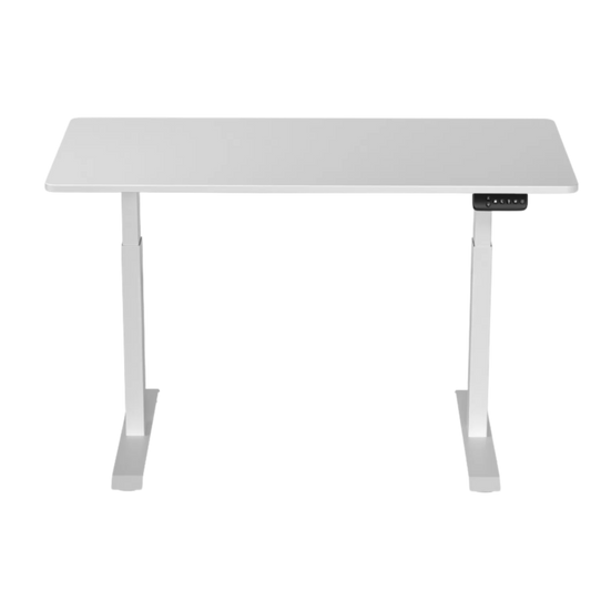 DESKIT ErgoLift Pro Dual Sit Stand Desk - Alpine White/White