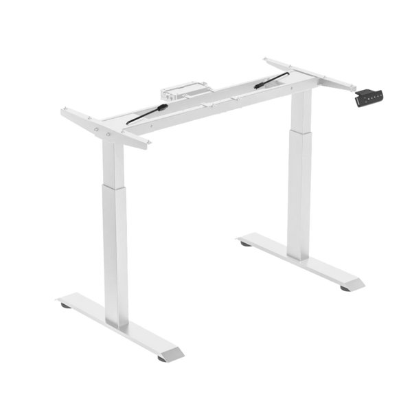 1.4 Metre Dual Motor Sit Stand Desk - White Frame & Desktop