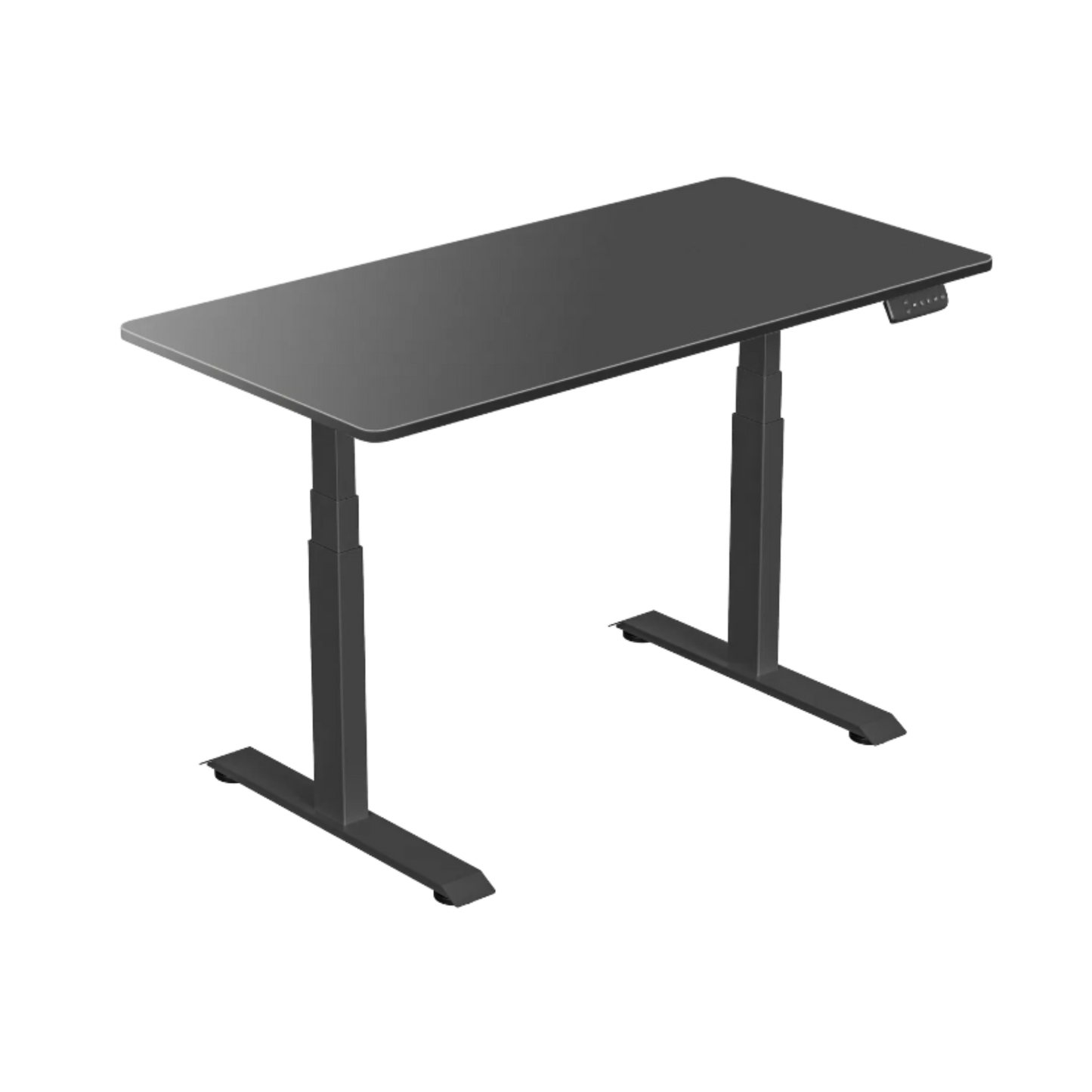 DESKIT ErgoLift Pro Dual Sit Stand Desk - Midnight Black/Black