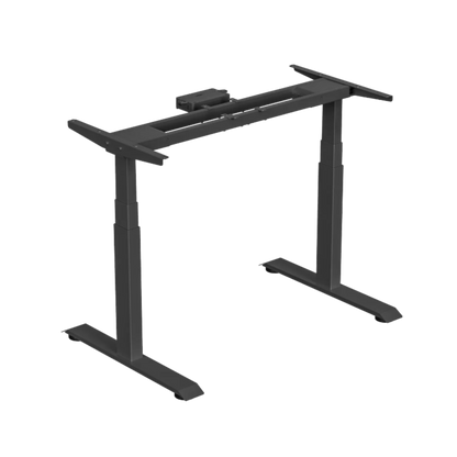 DESKIT ErgoLift Pro Dual Sit Stand Desk - Midnight Black/Black