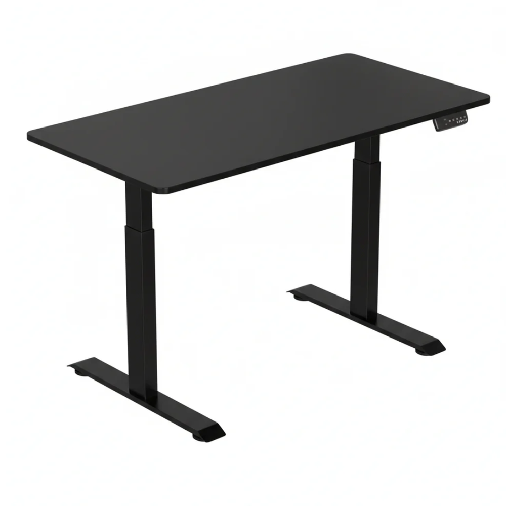 1.4 Metre Dual Motor Sit Stand Desk - Black Frame & Desktop
