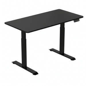 1.4 Metre Dual Motor Sit Stand Desk - Black Frame & Desktop