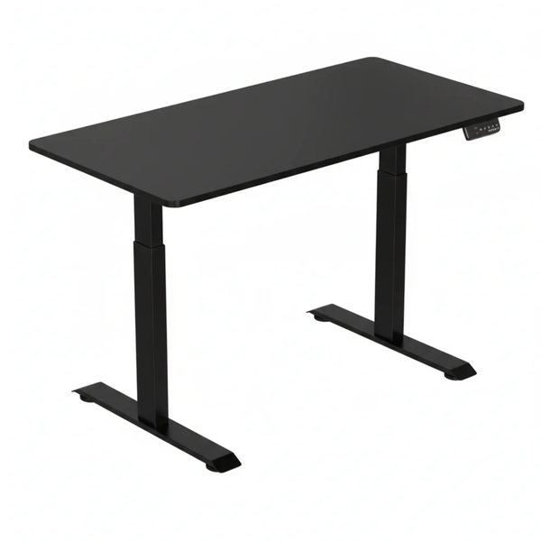 1.4 Metre Dual Motor Sit Stand Desk - Black Frame & Desktop