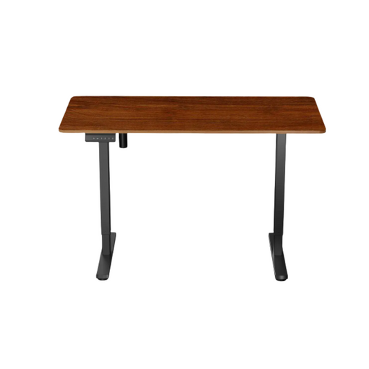 1.2 Metre Single Motor Sit Stand Desk - Walnut/Black