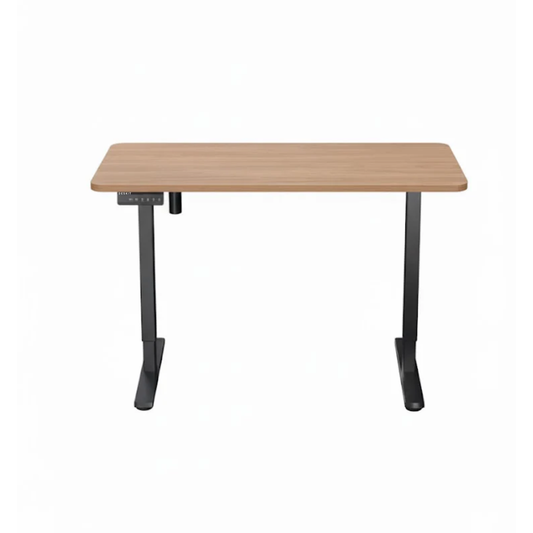 1.2 Metre Single Motor Sit Stand Desk - Walnut/Black