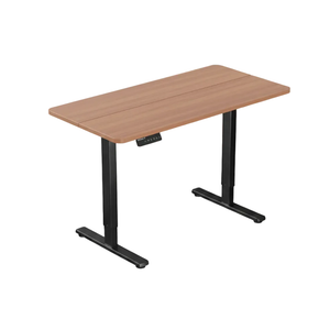 1.2 Metre Single Motor Sit Stand Desk - Walnut/Black