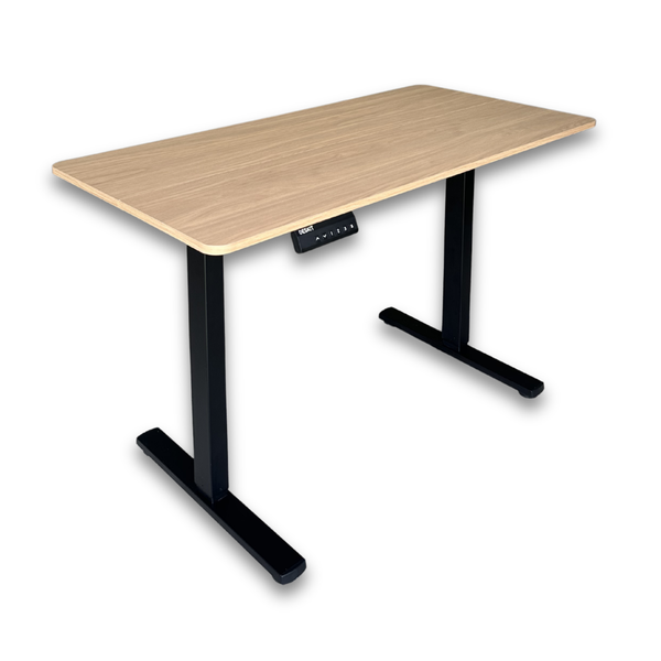 1.2 Metre Single Motor Sit Stand Desk - Walnut/Black