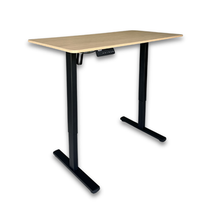 1.2 Metre Single Motor Sit Stand Desk - Walnut/Black