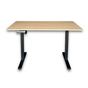 1.2 Metre Single Motor Sit Stand Desk - Walnut/Black