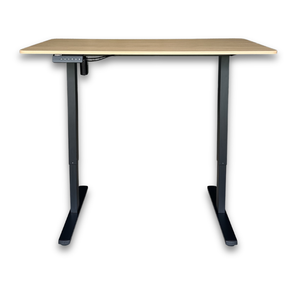 1.2 Metre Single Motor Sit Stand Desk - Walnut/Black