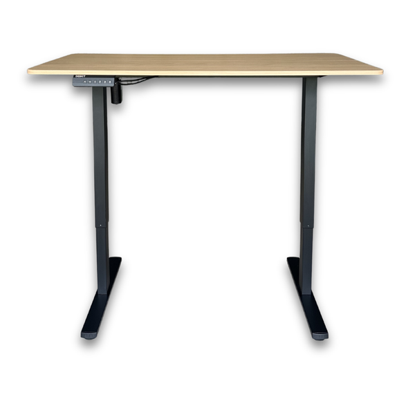 1.2 Metre Single Motor Sit Stand Desk - Walnut/Black