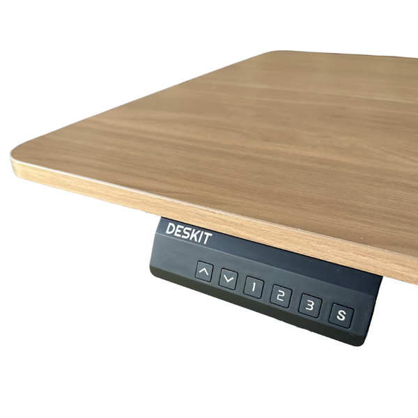 1.2 Metre Single Motor Sit Stand Desk - Walnut/Black
