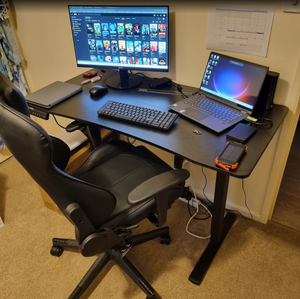 1.2 Metre Single Motor Sit Stand Desk - Black (Radian)